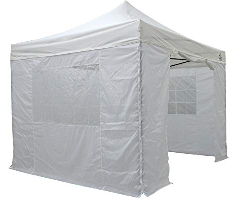 All Seasons Gazebos 3x3m vollständig wasserdichtes Faltpavillon mit 4 Seitenteilen - Weiß von All Seasons Gazebos