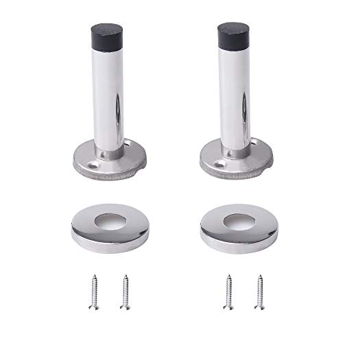 Wandtürstopper Türstopper 2pcs Wandmontage Türpuffer Edelstahl mit Gummipuffer strapazierfähig von All-skr