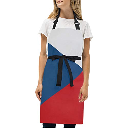 All3DPrint Kochschürze mit 2 Taschen, Motiv: Tschechische Flagge von All3DPrint
