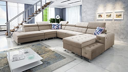 All4All Ecksofa Hugo X 362x293cm - Schlaffunktion - Bettkasten - U-Form - Couch - Eckcouch - Schlafsofa - Sofaeck - Bett - Wohnlandschaft - Magic Velvet 2282 Seite Rechts 26 All4All Ecksofa Hugo X 362x293cm - Schlaffunktion - Bettkasten - U-Form - Couch - Eckcouch - Schlafsofa - Sofaeck - Bett - Wohnlandschaft - Magic Velvet 2282 Seite Rechts 26 von All4All
