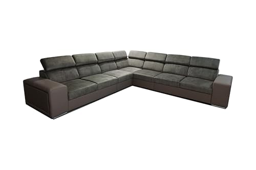 All4All Ecksofa mit Schlaffunktion Paloma 3a3 - Wohnlandschaft in L-Form 334x334 cm - XXL Sofa Groß - Big Sofa mit Bettkasten - Farbe wählbar - Modern - verstellbare Kopfstützen 19 von All4All