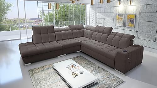 All4All Ecksofa mit Schlaffunktion Piaggio IX - 285x300cm - Sofa mit Bettkasten - Schlafsofa L-Form - Eckcouch - Couch - Sofaeck - Bett - Wohnzimmer - Terra 26 Seite Links 26 All4All Ecksofa mit Schlaffunktion Piaggio IX - 285x300cm - Sofa mit Bettkasten - Schlafsofa L-Form - Eckcouch - Couch - Sofaeck - Bett - Wohnzimmer - Terra 26 Seite Links 26 von All4All