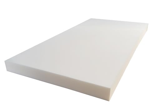 All4All Schaumstoffplatte 90x200x5 - Schaumstoff - Matratze mittelhart T25 - Schuamstoffmatratze - Topper -Schaumstoffzuschnitt - Polster Auflage - Weiß - Verschiedene Größe All4All Schaumstoffplatte 90x200x5 - Schaumstoff - Matratze mittelhart T25 - Schuamstoffmatratze - Topper -Schaumstoffzuschnitt - Polster Auflage - Weiß - Verschiedene Größe von All4All