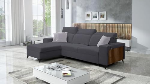 Ecksofa Alicante 1 286x182cm - Schlaffunktion - Bettkasten - L-Form - Couch - Eckcouch - Schlafsofa - Wohnlandschaft - Sofa - Polstersofa - Wohnzimmermöbel - Sawana 96 Links - 26 von All4All