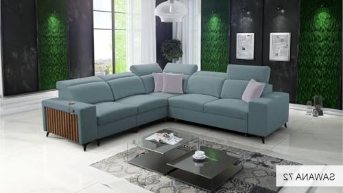 Ecksofa Alicante 3 283x283cm - Schlaffunktion - Bettkasten - L-Form - Couch - Eckcouch - Schlafsofa - Wohnlandschaft - Sofa - Polstersofa - Wohnzimmermöbel - Sawana 72 Links - 26 von All4All