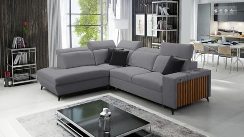 Ecksofa Alicante 7-283x224cm - Schlaffunktion - Bettkasten - L-Form - Couch - Eckcouch - Schlafsofa - Wohnlandschaft - Sofa - Polstersofa - Wohnzimmermöbel - Sawana 21 Links - 26 von All4All