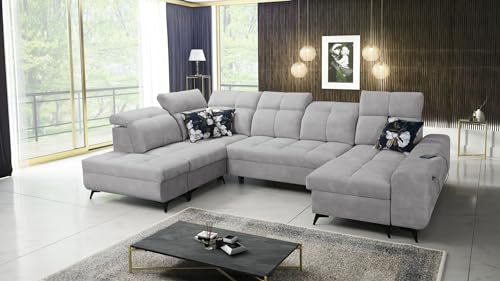 Ecksofa Gilbert VI 331x173x215cm - Schlaffunktion - Bettkasten - U-Form - Couch - Eckcouch - Schlafsofa - Wohnlandschaft - Verstellbare Kopfstützen - Sofa - Polstersofa - Wawe 15 Seite Rechts - 26 Ecksofa Gilbert VI 331x173x215cm - Schlaffunktion - Bettkasten - U-Form - Couch - Eckcouch - Schlafsofa - Wohnlandschaft - Verstellbare Kopfstützen - Sofa - Polstersofa - Wawe 15 Seite Rechts - 26 von All4All