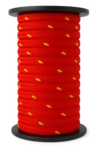 Polypropylenseil 2 –16mm - 25–100 m - Seil - Outdoor - Flechtleine - Campingseil - Leine - Schnur - Kunststoffseil - Reißfest - Allzweckseil für Festmacher - Boot - Geflochtenes Seil (60, 8mm) von All4All