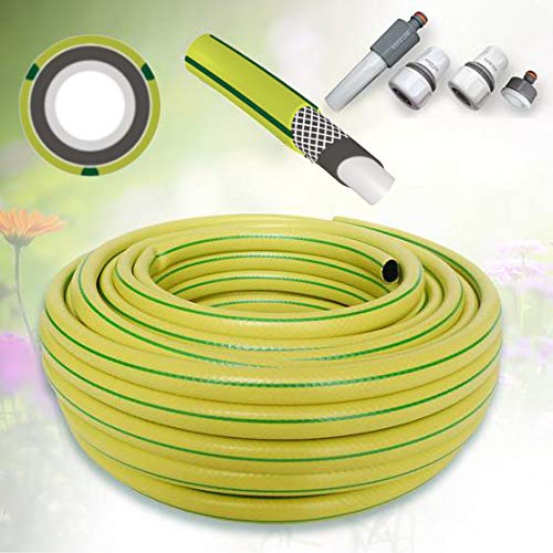 All4You GARTENSCHLAUCH 1/2 Zoll 30 m gelb WASSERSCHLAUCH Schlauch mit Armaturen von All4You