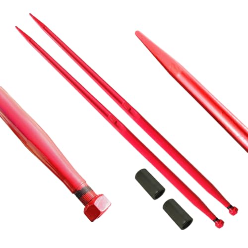 2x Frontladerzinken Frontlader 1100mm Zinken Großballenzinken M22x1.5 + Buchsen 2x Frontladerzinken Frontlader 1100mm Zinken Großballenzinken M22x1.5 + Buchsen von All4you
