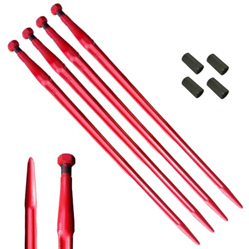 4x Frontladerzinken Frontlader 810mm M22x1.5 Zinken Großballenzinken + 4x Buchsen 4x Frontladerzinken Frontlader 810mm M22x1.5 Zinken Großballenzinken + 4x Buchsen von All4you