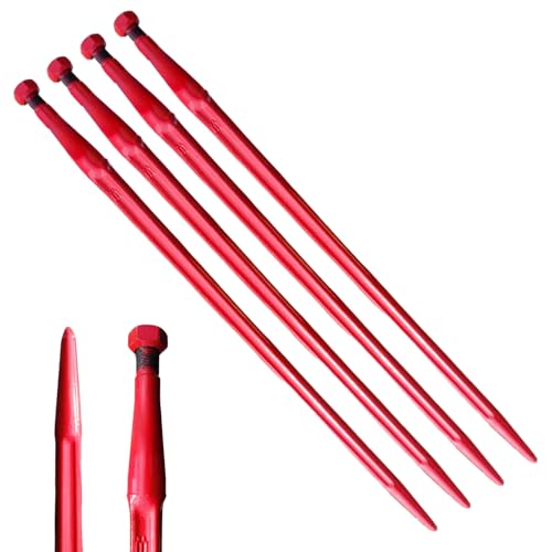 4x Frontladerzinken Frontlader 810mm M22x1.5 Zinken Großballenzinken von All4you