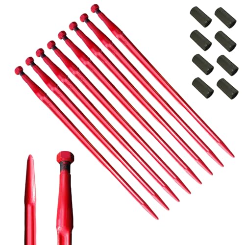 8x Frontladerzinken Frontlader 810mm M22x1.5 Zinken Großballenzinken + 8x Buchsen 8x Frontladerzinken Frontlader 810mm M22x1.5 Zinken Großballenzinken + 8x Buchsen von All4you