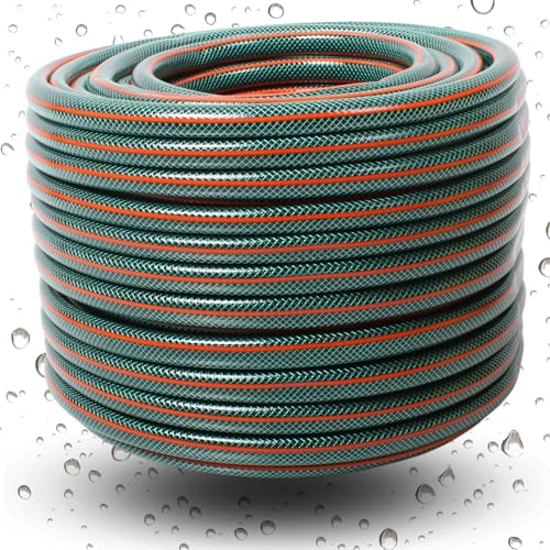 Gartenschlauch Schlauch 1/2 Zoll 1m 20m 30m 50m gelb grün Wasserschlauch + Adapterset Varianten (Grün, 20m) von All4you