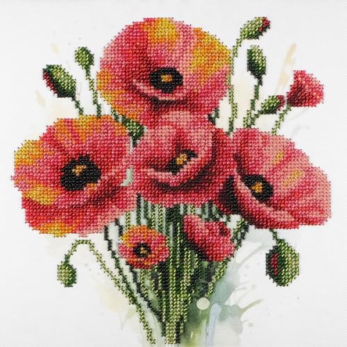 AllAboutEmbroideryUA Perlenstickerei-Set Mohnblumen DA-2118 Perlen-Kreuzstich-Blumenstickerei-Set AllAboutEmbroideryUA Perlenstickerei-Set Mohnblumen DA-2118 Perlen-Kreuzstich-Blumenstickerei-Set von AllAboutEmbroideryUA