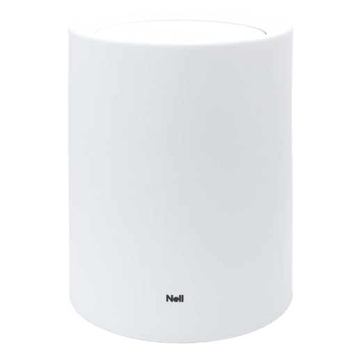 12L Schwingdeckel Mülleimer Weiß Matt – Vielseitiger Badezimmer Papierkorb & WC Mülleimer, Eleganter Büro Mülleimer Weiß, Kosmetikeimer Weiß, Hochwertiger Kunststoff, Ideal für Bad und Büro von AllBlue Products