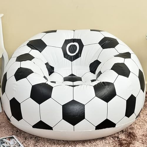 Aufblasbarer Fußball Sofa Soccer Ball Air Lounge Chair Basketball Sitzsack Liege Gartenmöbel Garten Home Office von AllForYou