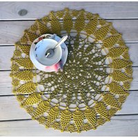 Häkeldeckchen/Handgemachtes Spitzendeckchen Tischdeckendeckchen Baumwollserviette Baumwolldeckchen Deckchen Rundes Wohndeko von AllForYouShop