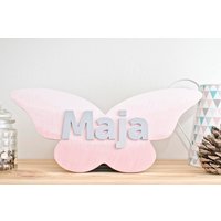 Rosa Schmetterling Namen Zeichen Personalisierte Mädchen Kinderzimmer Dekor Rosa Schmetterling Namen Zeichen Personalisierte Mädchen Kinderzimmer Dekor von AllLittleRockstars