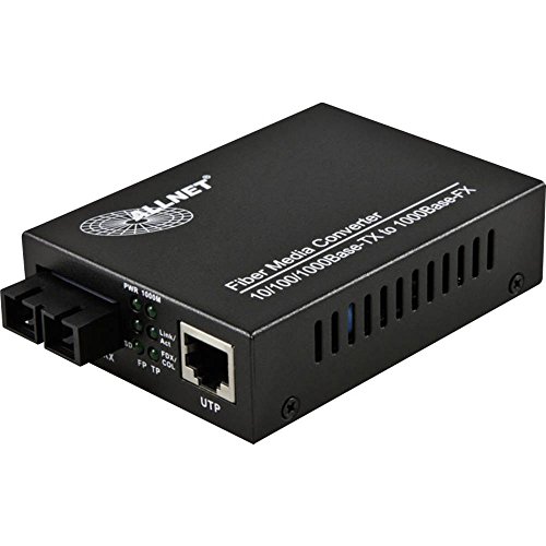 AllNet 102459 - Netzwerk Medienkonverter (1000 Mbit/s, IEEE 802.3,IEEE 802.3ab,IEEE 802.3u,IEEE 802.3X,IEEE 802.3z, Gigabit Ethernet, 10,100,1000 Mbit/s, 10BASE-T,100BASE-T,1000BASE-T, 1000BASE‑SX), Schwarz AllNet 102459 - Netzwerk Medienkonverter (1000 Mbit/s, IEEE 802.3,IEEE 802.3ab,IEEE 802.3u,IEEE 802.3X,IEEE 802.3z, Gigabit Ethernet, 10,100,1000 Mbit/s, 10BASE-T,100BASE-T,1000BASE-T, 1000BASE‑SX), Schwarz von AllNet