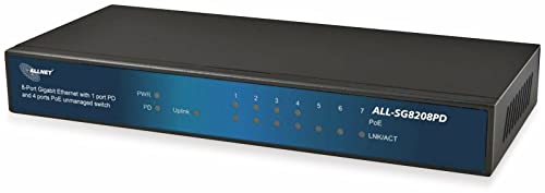ALLNET ALL-SG8208PD commutateur réseau Non-géré Gigabit Ethernet (10/100/1000) Connexion Ethernet, supportant von AllNet