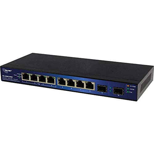 ALLNET ALL-SG8210PM commutateur réseau Géré L2 Gigabit Ethernet (10/100/1000) Connexion Ethernet, supportant von AllNet