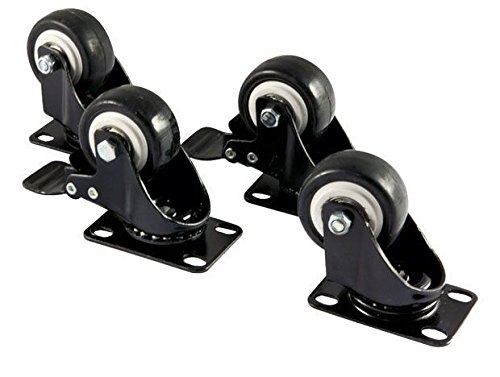 ALLNET all-s0002127 Rack Castor Wheels Rack Accessory – Rack Zubehör (Castor Wheels, Black, 4 PC (S), 19, SW4Post, 51 mm) von AllNet