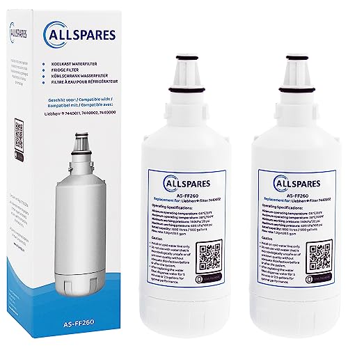 AllSpares Wasserfilter (2x) für Kühlschrank geeignet für Liebherr 7440002 von AllSpares