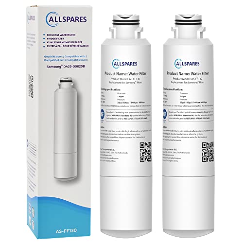 AllSpares Wasserfilter (2x) für Kühlschrank geeignet für Samsung DA29-00020B / DA29-00020A / DA29-00019A / HAF-CIN/EXP und Kenmore 46-9101 von AllSpares