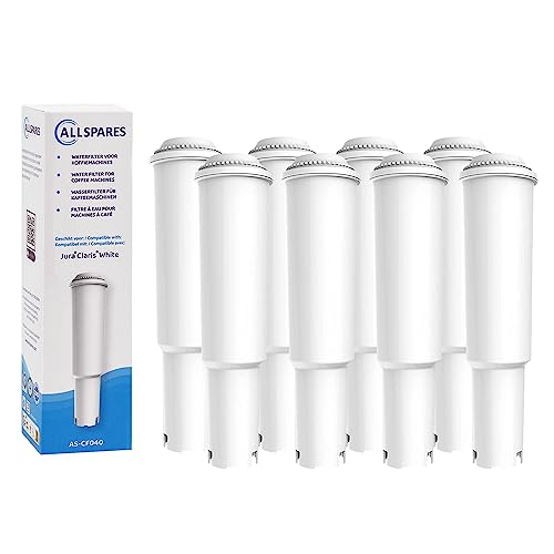 AllSpares Wasserfilter (x8) geeignet für JURA IMPRESSA Kaffeemaschinen Ersatzfilter für JURA White 60209 von AllSpares