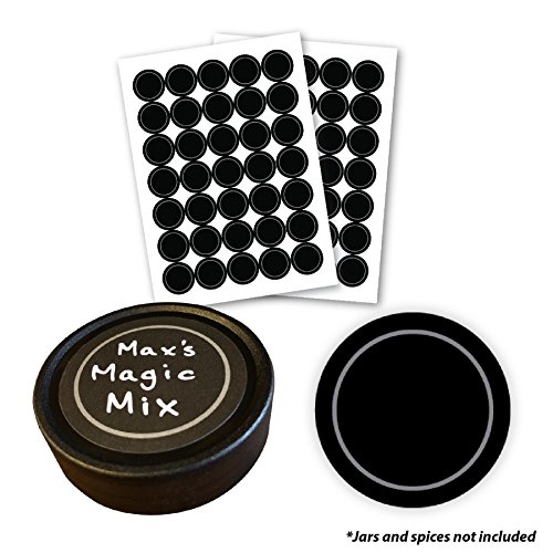 Piment Spice Jar und Pantry Etiketten Blank Black von AllSpice