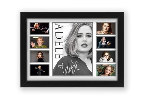 Adele signierter Posterdruck, limitierte Auflage, Autogramm, Fan-Geschenk, Sammlerstück, Fanartikel (gerahmt, A4 (30 x 21 cm) von AllStarMedia