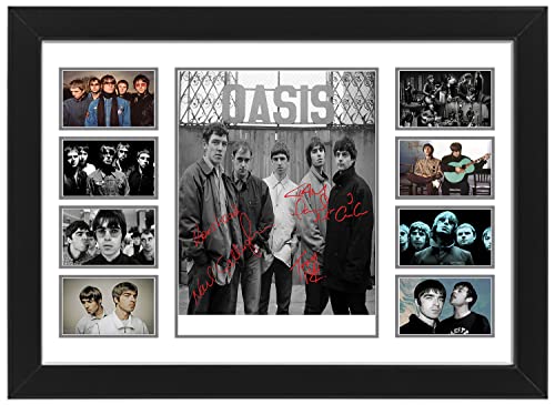 AllStarMedia Oasis Autogrammposter Collage, limitierte Auflage, gerahmt, A3 (16 x 12–42 x 30 cm) von AllStarMedia