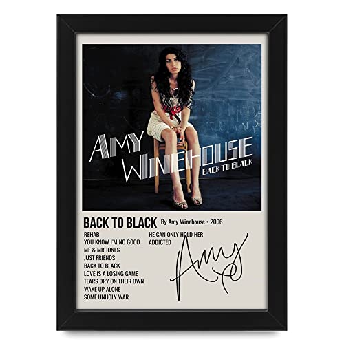 Amy Whinehouse Autogramm-Album-Posterdruck, signiert, Musikartikel für Musikfans oder ein Geschenk für Sammler (ungerahmt, A4 (30 x 21 cm)) von AllStarMedia