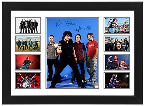 Foo Fighters Autogramm-Collage-Posterdruck – limitierte Auflage, Musik-Memorabilien, Sammlerstück, Heimdekoration, Wanddekoration, Popkultur-Kunst, bestes Geschenk für Musikliebhaber (ungerahmt, A4 von AllStarMedia