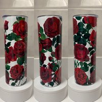 20 Oder 30Oz Becher | Rosen Sublimation Doppelwandiges Deckel Mit Stroh Frühlings-| Blumen Geschenk Ideen Wunderschöne Tasse Trinkgeschirr von AllThingsAffordable