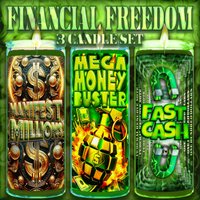 Finanzielle Freiheit Kerzen Set - Beinhaltet Unsere 3 Beliebtesten Kerzen, Fast Cash, Manifest Millions Und Mega Geld Buster Finanzielle Freiheit Kerzen Set - Beinhaltet Unsere 3 Beliebtesten Kerzen, Fast Cash, Manifest Millions Und Mega Geld Buster von AllThingsBlessedBe