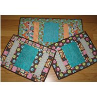 70Er Jahre Stil Quilted Platzset & Tischläufer Set Für Kleinen Tisch Oder Rv von AllThisNThat