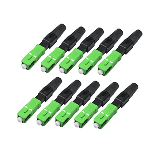 Allayu 10 Stück Home Office Hotel Square Head SC Glasfaserstecker Tragbares Netzwerk Optische Steckverbinder Reparaturzubehör von Allayu