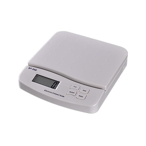 Allayu 25 kg / 1 g hochpräzise elektronische Kompaktwaage LED Anzeige Küchenwaage ABS tragbare Waage zum Wiegen von Lebensmitteln, Grau von Allayu