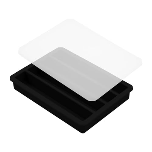Allayu Eiswürfelschale aus lebensmittelechtem Silikon für sicheres und gesundes gekühltes Wasser, wiederverwendbares Silicagel für die Herstellung von Eis am Stiel, Flasche, Schwarz von Allayu