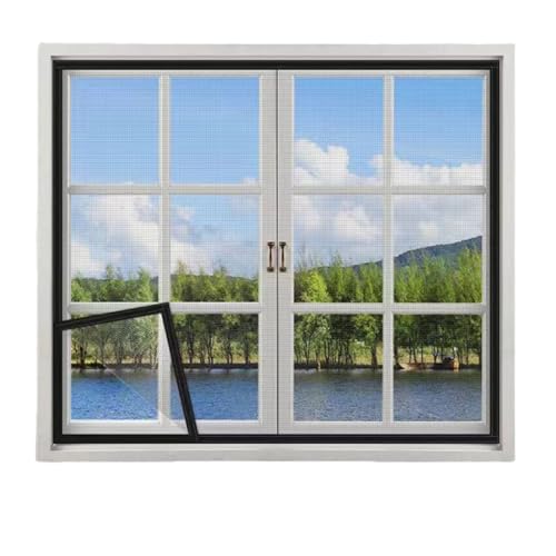 Allayu Fliegennetz Fenster 130 X 150 Cm Selbstklebende Insektenschutz Mesh Wrapping Einfache Installation Insektenschutz Fenster Mesh Metall, Schwarz, 130x150cm von Allayu