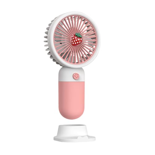 Allayu Kompakter Handventilator, geräuscharm, Kleiner für Desktop oder Reisen, ABS mit wiederaufladbarem Akku, tragbarer, Mini, Typ+2 von Allayu