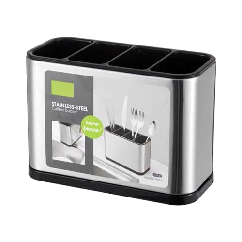 Allayu Küchenbesteck Organizer mit großer Kapazität, demontieren, Kochwerkzeug Tablett, Regalbox aus Edelstahl von Allayu