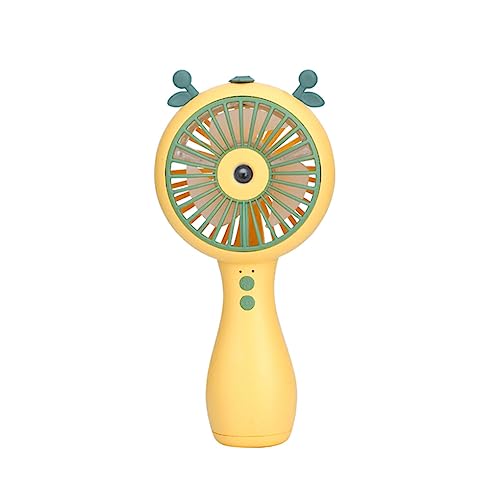 Allayu Mini USB Ladehandventilator Luftkühlung 3 Gang Wasserspray Desktop Misting Wiederaufladbar Persönlich für Camping Home, Gelb Allayu Mini USB Ladehandventilator Luftkühlung 3 Gang Wasserspray Desktop Misting Wiederaufladbar Persönlich für Camping Home, Gelb von Allayu