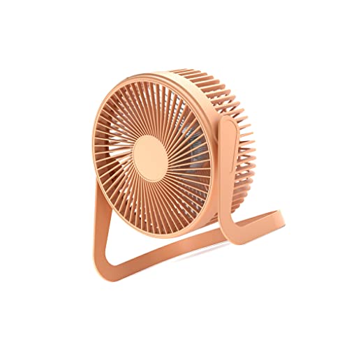 Allayu Mini USB betriebener Tischventilator, tragbares Wohnzimmer, Kinderzimmer, Nachttisch, Kühlgerät, Haushaltsartikel, Orange von Allayu