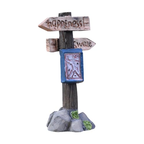 Allayu Moss Micro-Landschaft Dekoration Wegweiser Harz Miniatur Glück Süße Handwerk Simulation Straßenschild Fairy Garten Dekor Allayu Moss Micro-Landschaft Dekoration Wegweiser Harz Miniatur Glück Süße Handwerk Simulation Straßenschild Fairy Garten Dekor von Allayu