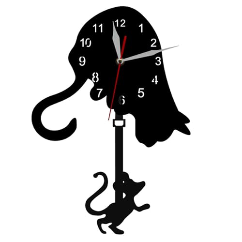 Allayu Robuste Konstruktion und leicht ablesbare Pendel Wanduhr für mühelose Zeitmessung. Uhr im einzigartigen Acryl Stil von Allayu