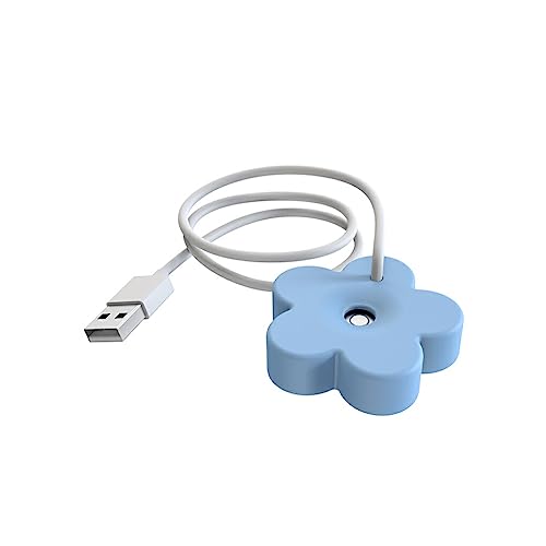 Allayu Shape USB Luftbefeuchter Misting Maker Mini Flower Design Diffuser Home Purifier für Office Landscape Humidificador, Blau von Allayu