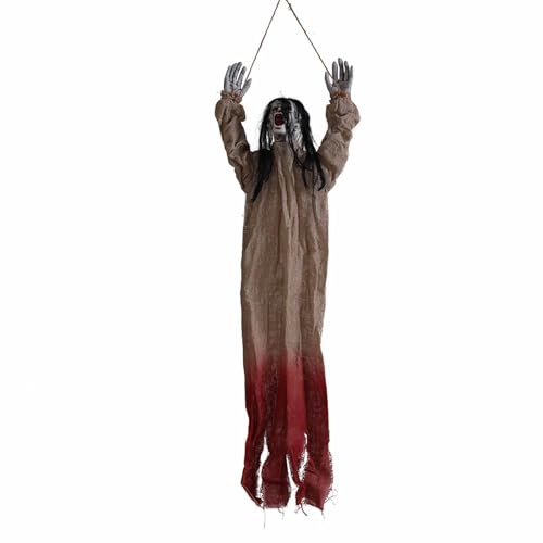 Allayu Swinging Ghosts Set Halloween Lange Haare Krabbeln Phantome Ornament Prop Kit Party Spukhaus Langhaarige Geister Tuch, Typ+2 von Allayu